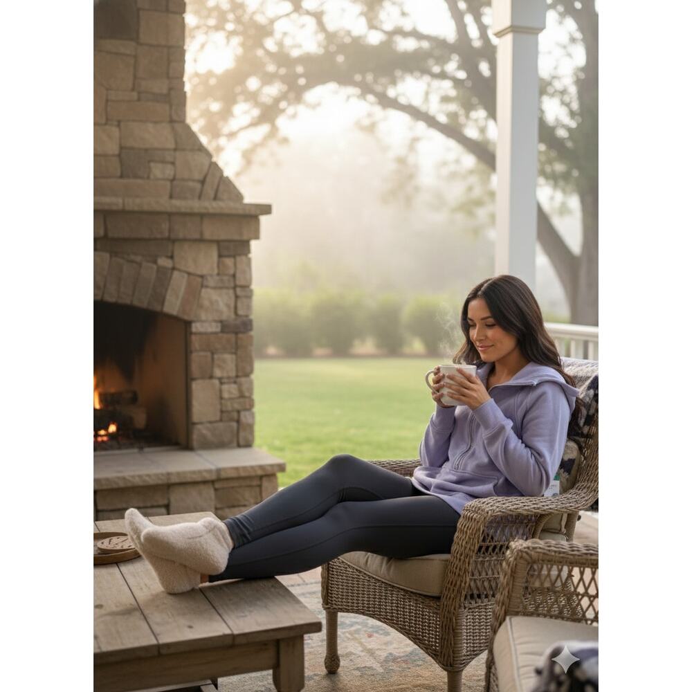 Danskin Half-Zip Mixed Rib Cozy Hoodie - XL, Purple/Lavender NWT